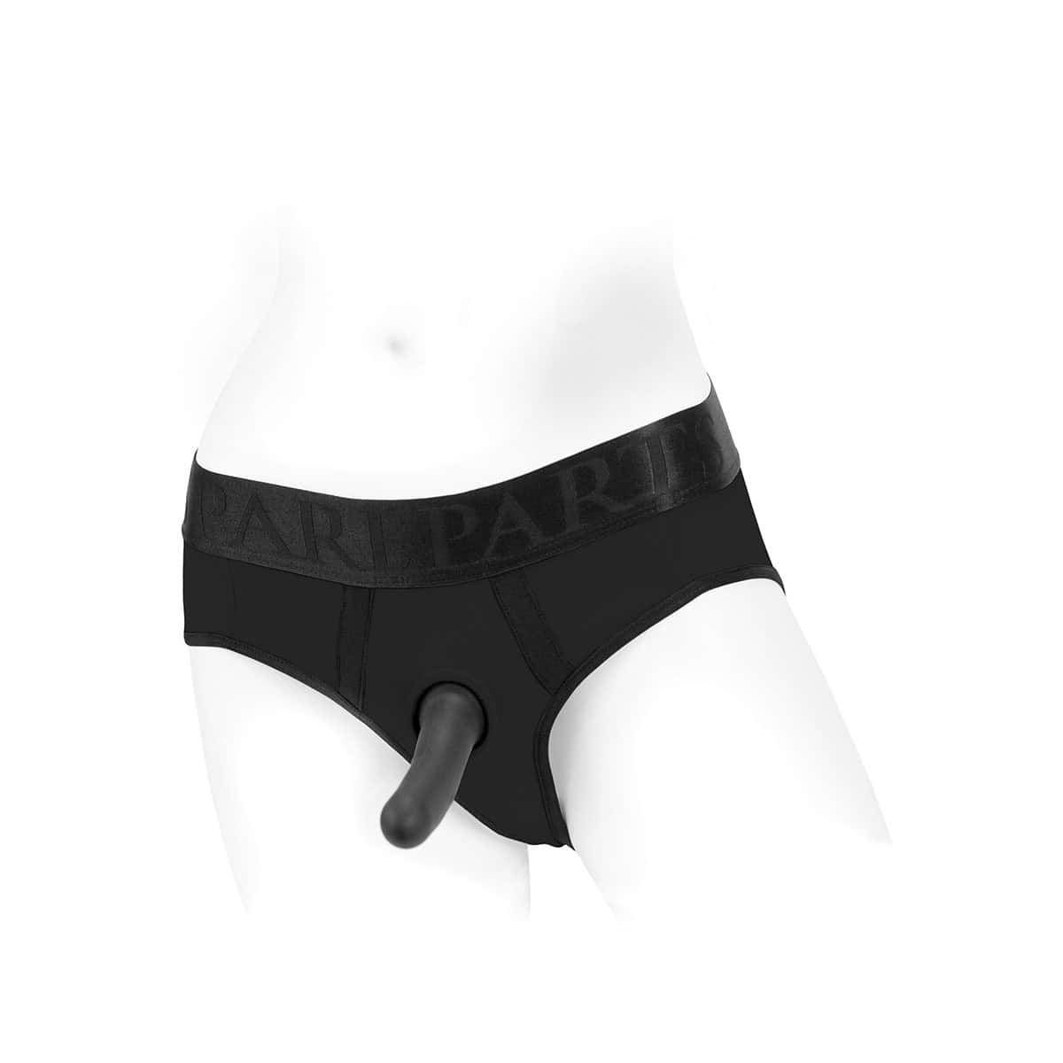 Best SpareParts Tomboi Harness Black/Black Nylon - Small dildo panties made by SpareParts HardWear on sale at herVibrators.com