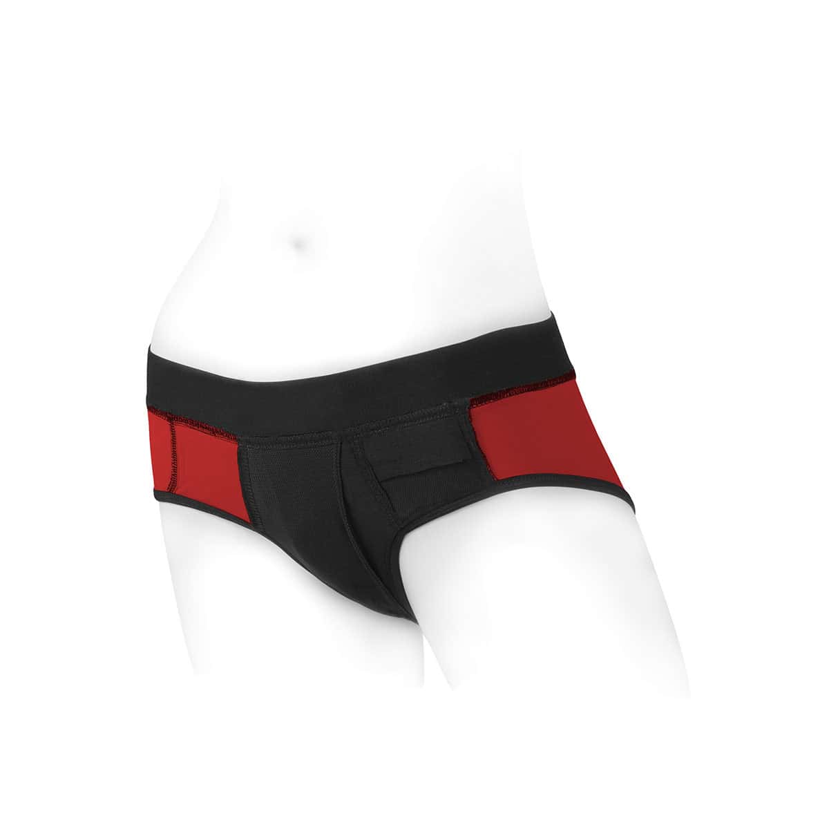 Best SpareParts Tomboi Harness Red/Black Nylon - Large dildo panties made by SpareParts HardWear on sale at herVibrators.com