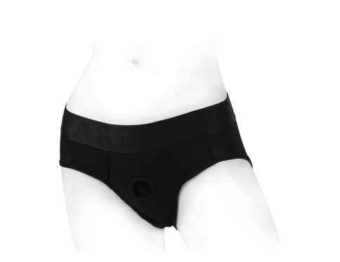 Best spareparts tomboi rayon brief harness black size m dildo panties made by spareparts hardwear on sale at hervibrators. Com