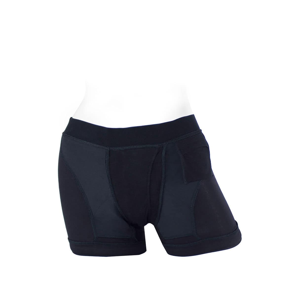 Best SpareParts Tomboii Black/Black Rayon - Medium dildo panties made by SpareParts HardWear on sale at herVibrators.com