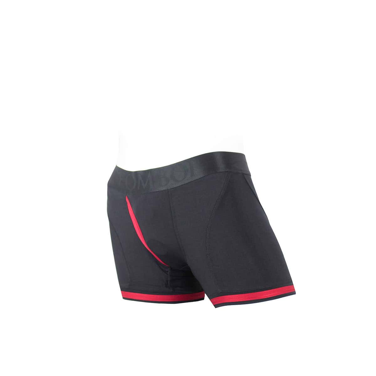 Best SpareParts Tomboii Black/Red Nylon - Large dildo panties made by SpareParts HardWear on sale at herVibrators.com