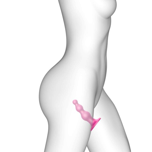 Strap On Me Beads Plug Dil Metallic Raspberry Large dildo made by Strap-On-Me on sale at herVibrators.com