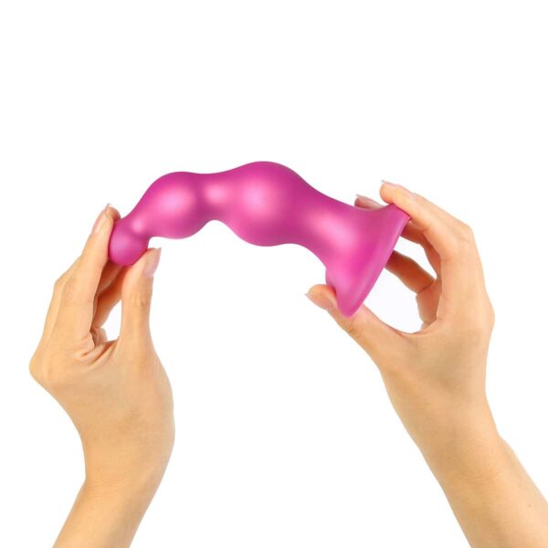 Strap On Me Beads Plug Dil Metallic Raspberry Large dildo made by Strap-On-Me on sale at herVibrators.com