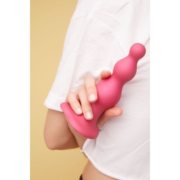 Strap On Me Beads Plug Dil Metallic Raspberry Medium dildo made by Strap-On-Me on sale at herVibrators.com