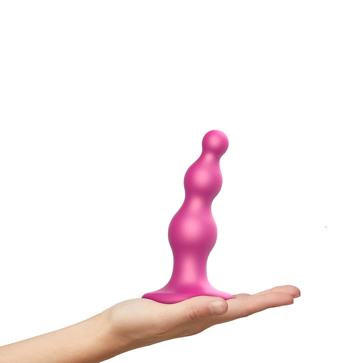 Strap On Me Beads Plug Dil Metallic Raspberry Small dildo made by Strap-On-Me on sale at herVibrators.com