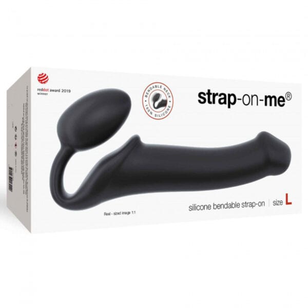 Strap On Me Black Large dildo made by Strap-On-Me on sale at herVibrators.com