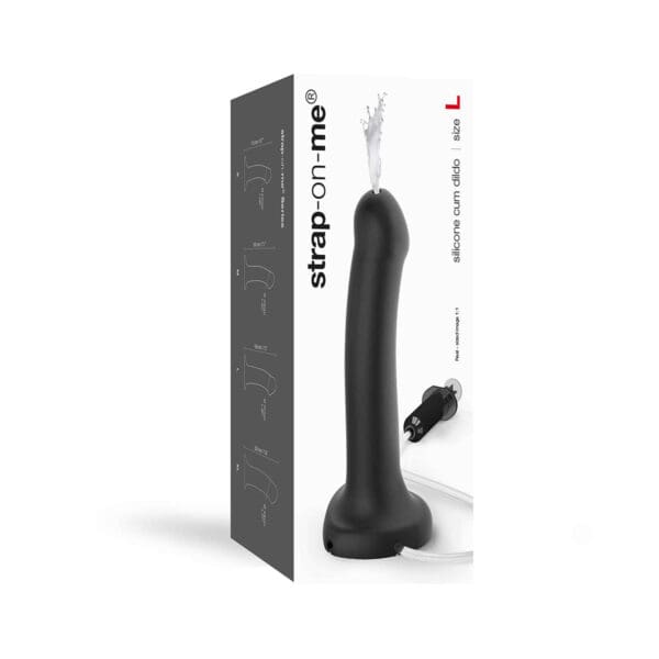 Strap On Me Cum Dil Black dildo made by Strap-On-Me on sale at herVibrators.com