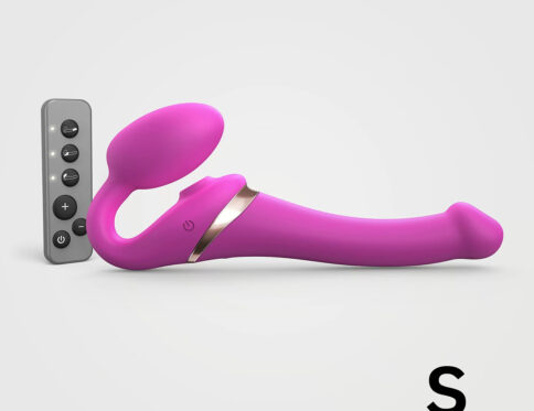 Strap on me multi orgasm small bendable strap on fuchsia dildo made by strap-on-me on sale at hervibrators. Com