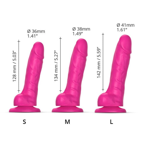 Strap On Me Sliding Skin Realistic Dil Large Fuchsia dildo made by Strap-On-Me on sale at herVibrators.com