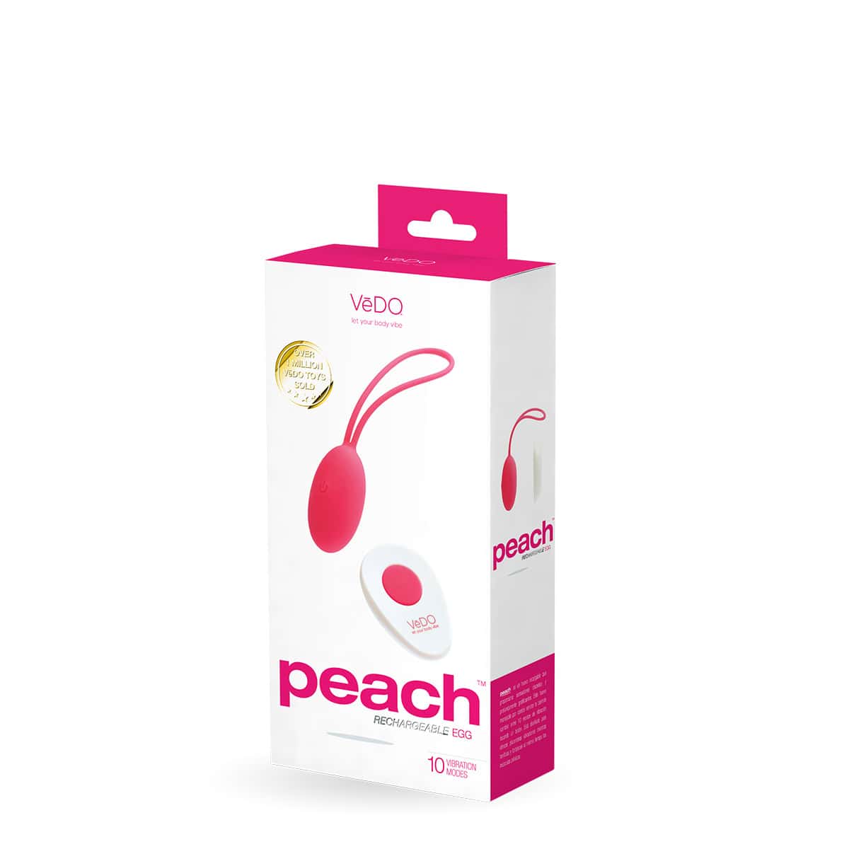 Buy VeDO Peach Egg Pink kegel exercise device for pelvic floor muscle strengthening.
