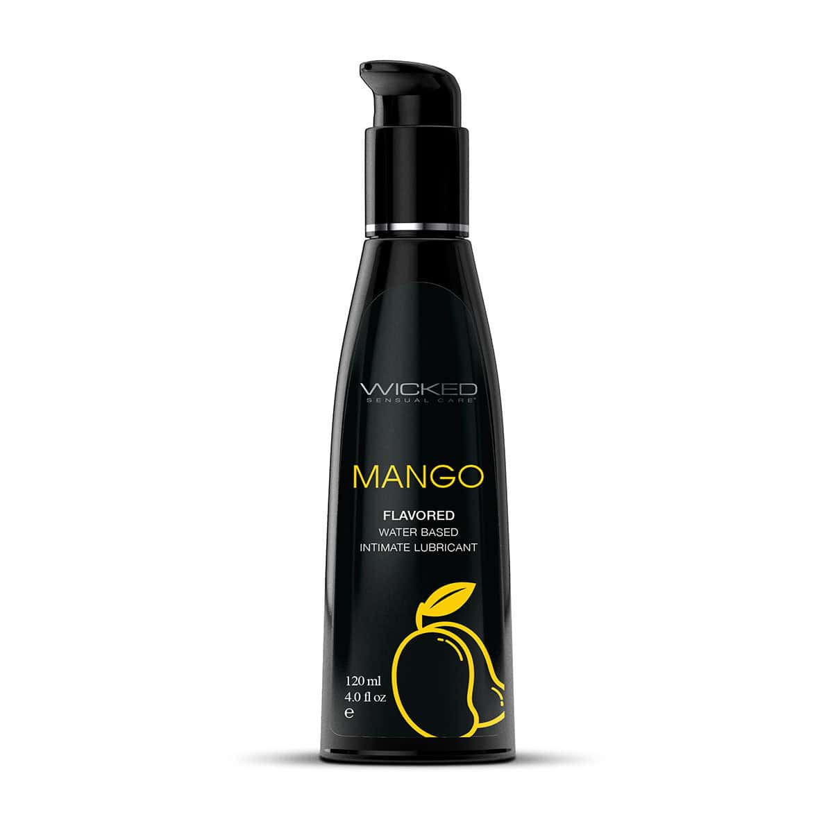 Wicked Aqua Mango 4oz flavored lubricant by Wicked Sensual Care for yummy sex.