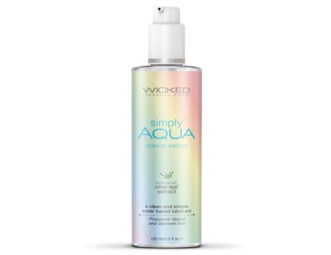 Buy and try wicked simply aqua 4oz - special edition water based lubricant by wicked sensual care for your next sexual encounter with her.