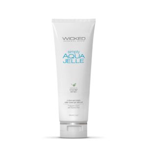 Buy and try Wicked Simply Aqua Jelle 4oz water based lubricant by Wicked Sensual Care for your next sexual encounter with her.
