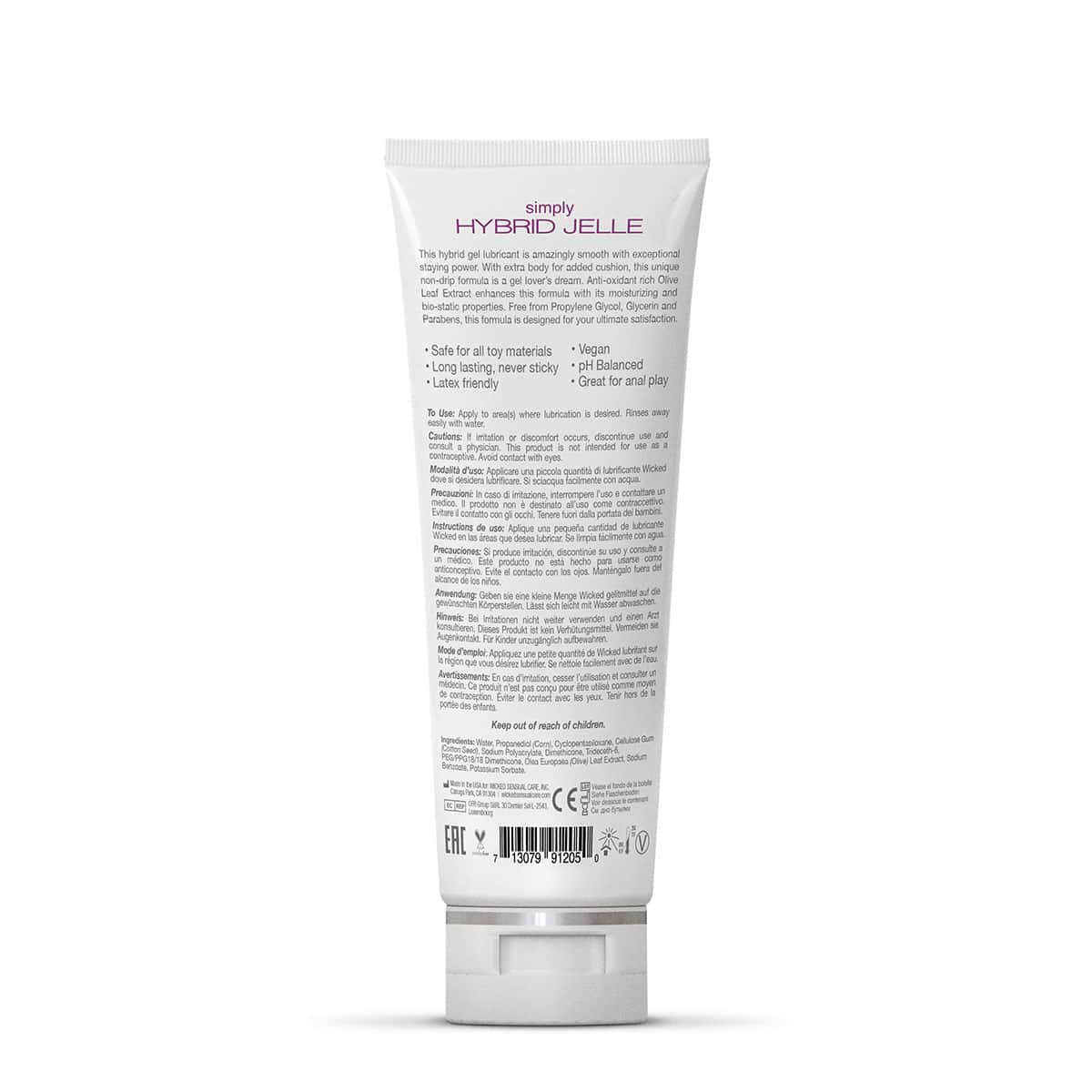 Buy and try Wicked Simply Hybrid Jelle 4oz water based lubricant by Wicked Sensual Care for your next sexual encounter with her.