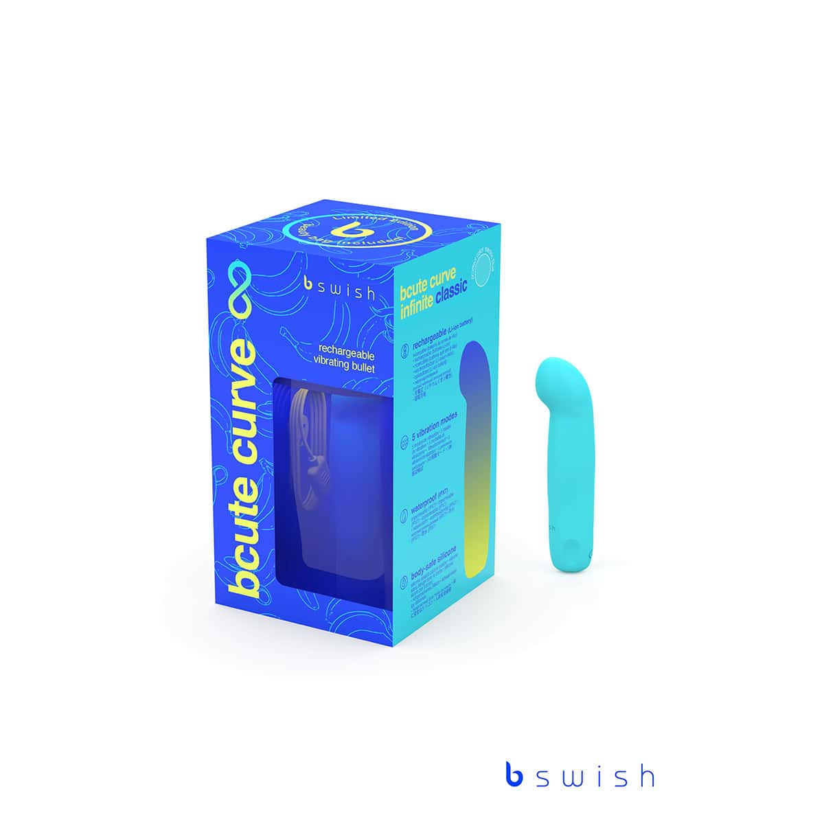 B Swish Bcute Classic Shop Online Buy a b swish bcute classic curve infinite limited edition electric blue vibrator.