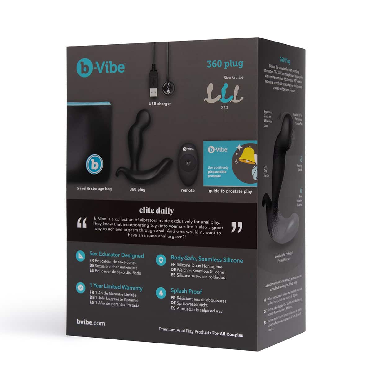 B Vibe 360 Plug Black Shop Online Buy a b-vibe 360 plug black vibrator.