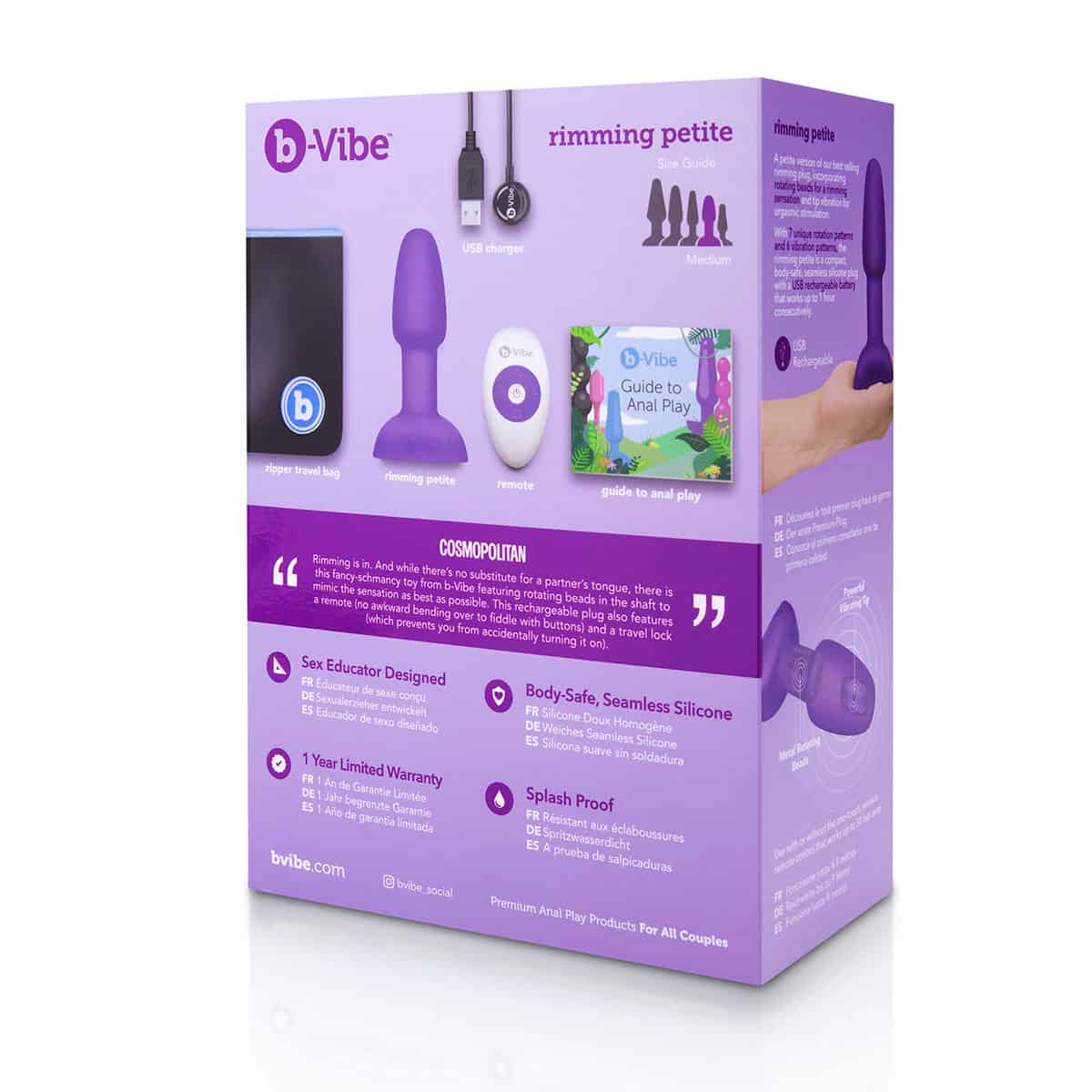 B Vibe Rimming Petite Plug Shop Online Buy a b-vibe rimming petite plug purple vibrator.