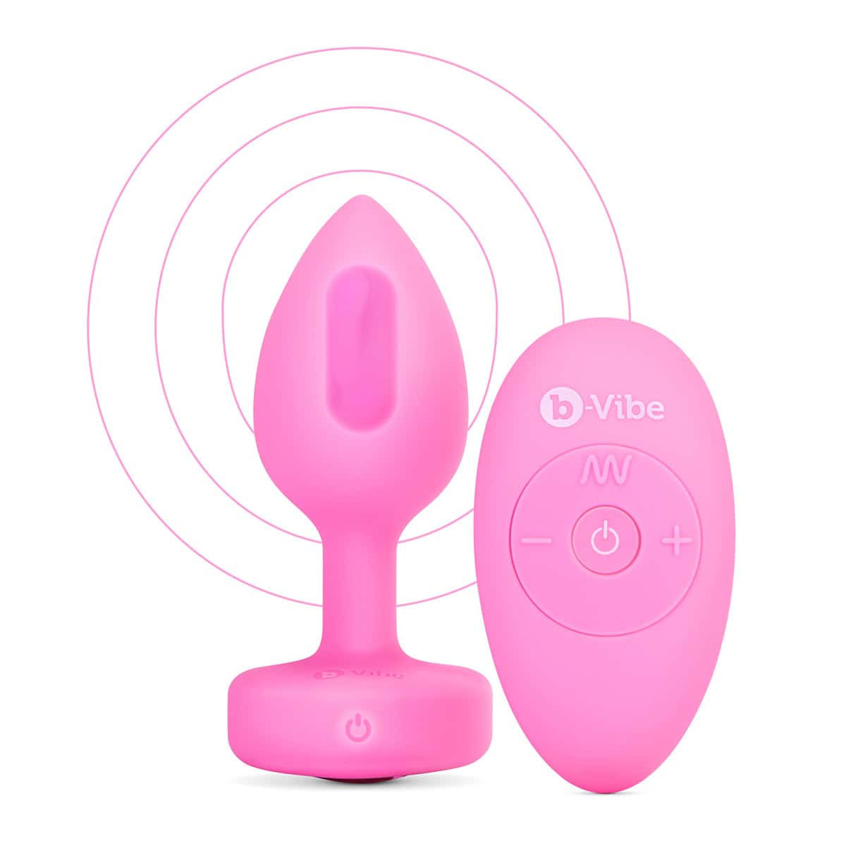 Buy a B-Vibe Vibrating Heart Plug Small-Medium  Pink Topaz vibrator.