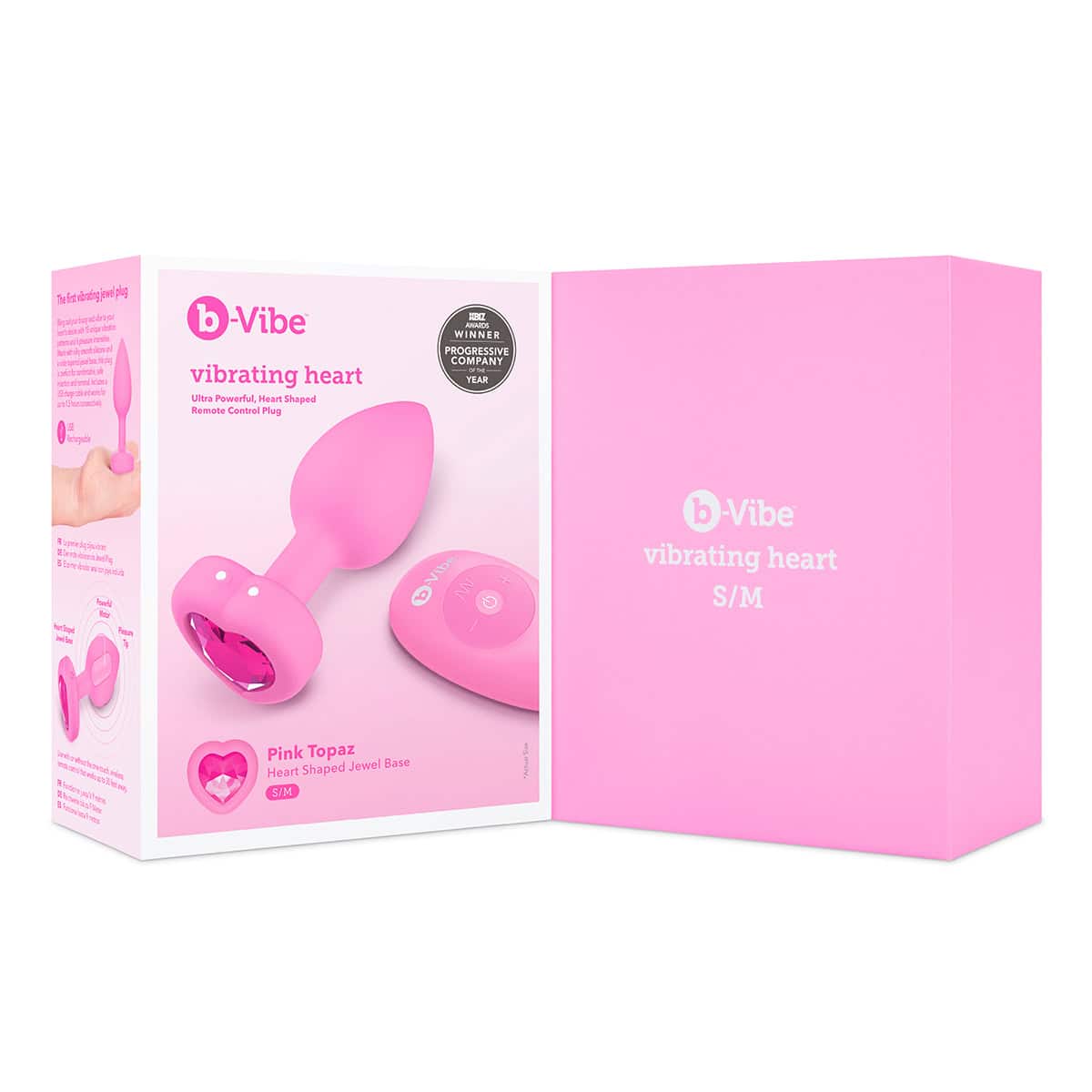 B Vibe Vibrating Heart Plug Shop Online Buy a b-vibe vibrating heart plug small-medium pink topaz vibrator.
