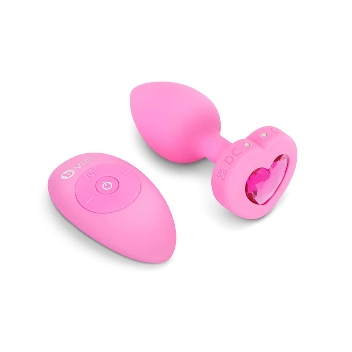 Buy a B-Vibe Vibrating Heart Plug Small-Medium  Pink Topaz vibrator.