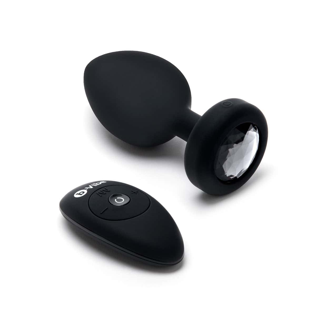 Buy a B-Vibe Vibrating Jewel Plug 2XL  Black vibrator.