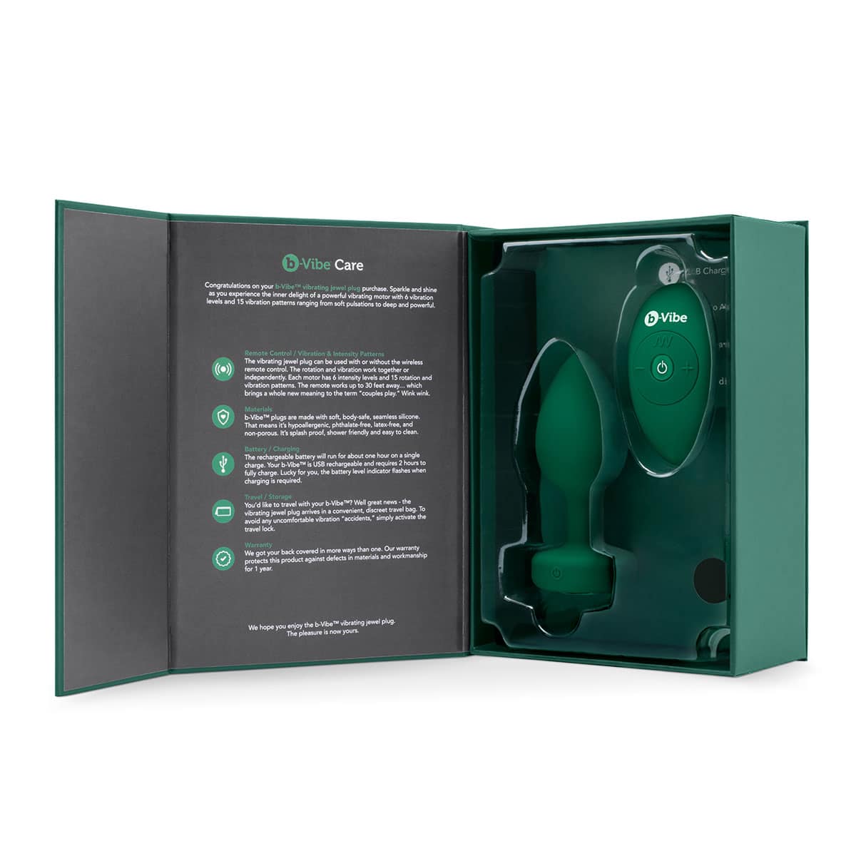 B Vibe Vibrating Jewel Plug Shop Online Buy a b-vibe vibrating jewel plug medium-large emerald vibrator.