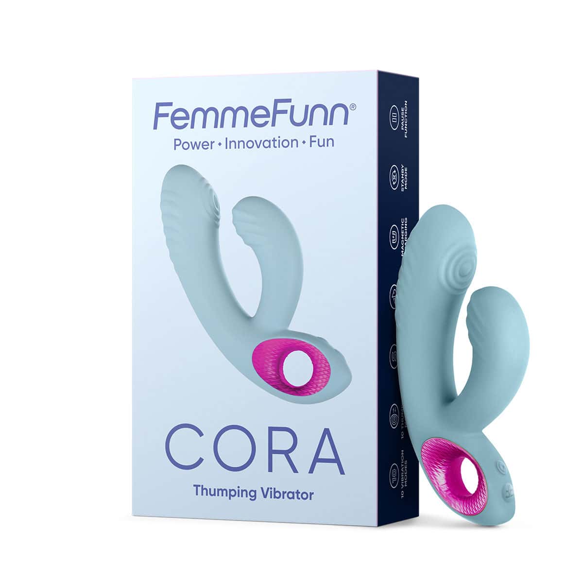 Femme Funn Cora Shop Online Buy a femme funn cora light blue vibrator.