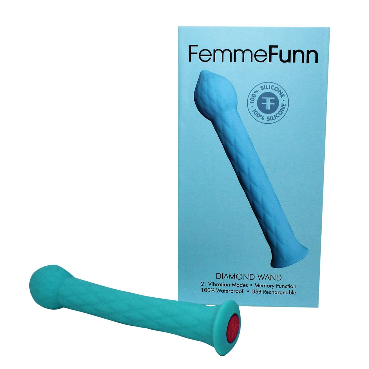 Buy a Femme Funn Diamond Wand  Turquoise vibrator.