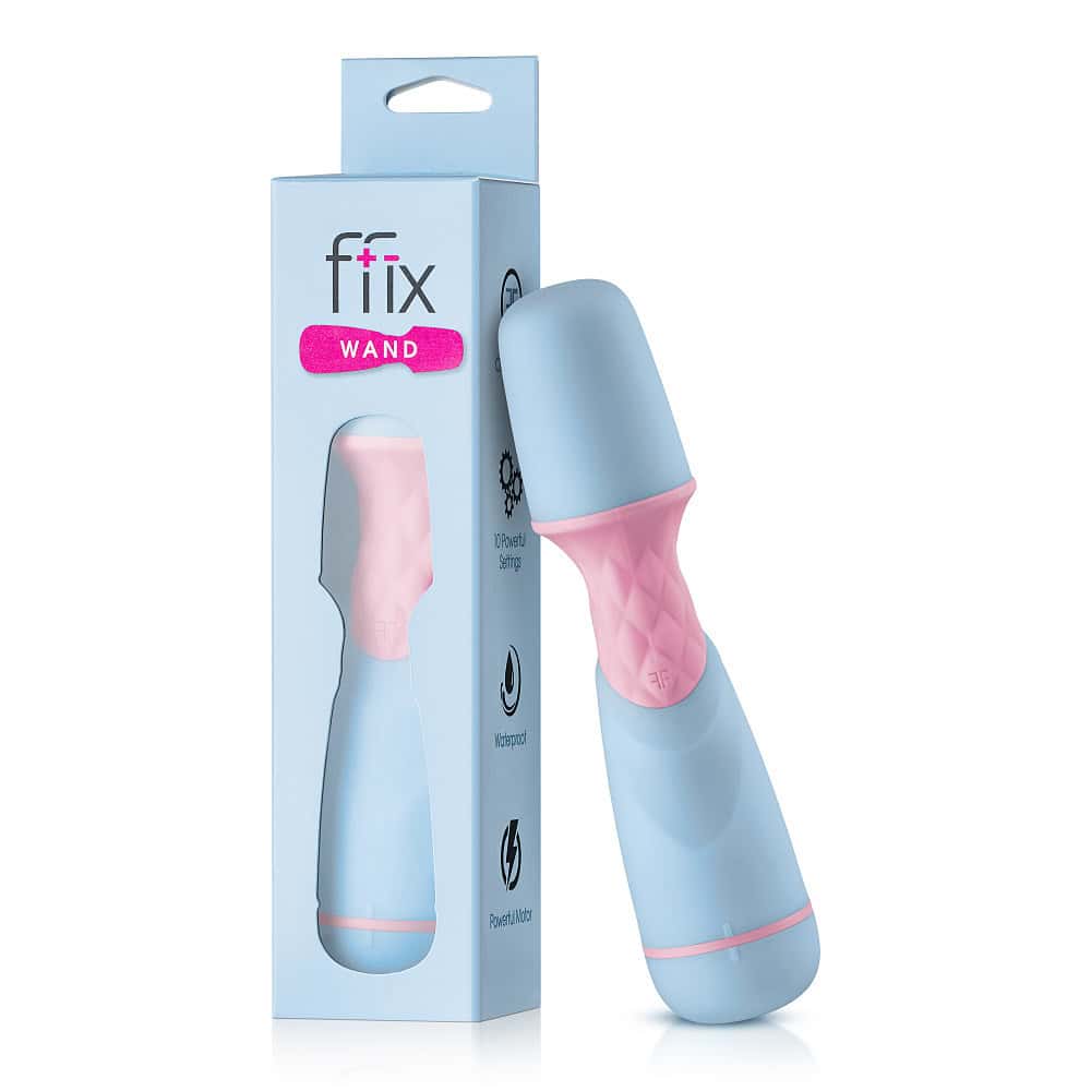 Buy a femme funn ffix wand mini blue vibrator.