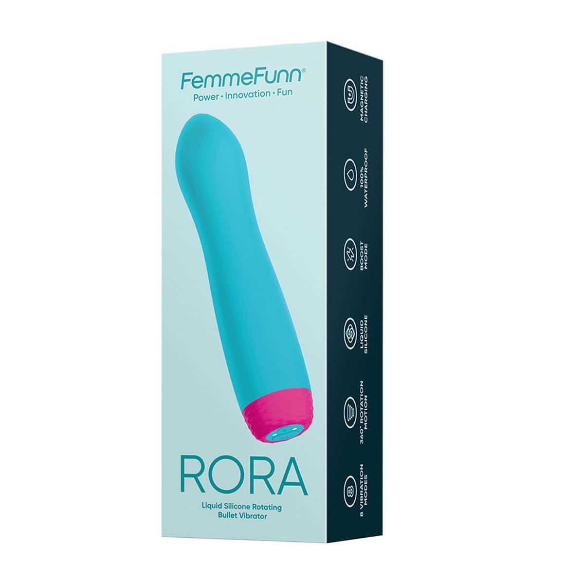 Femme Funn Rora Rotating Shop Online Buy a femme funn rora rotating bullet turquoise vibrator.
