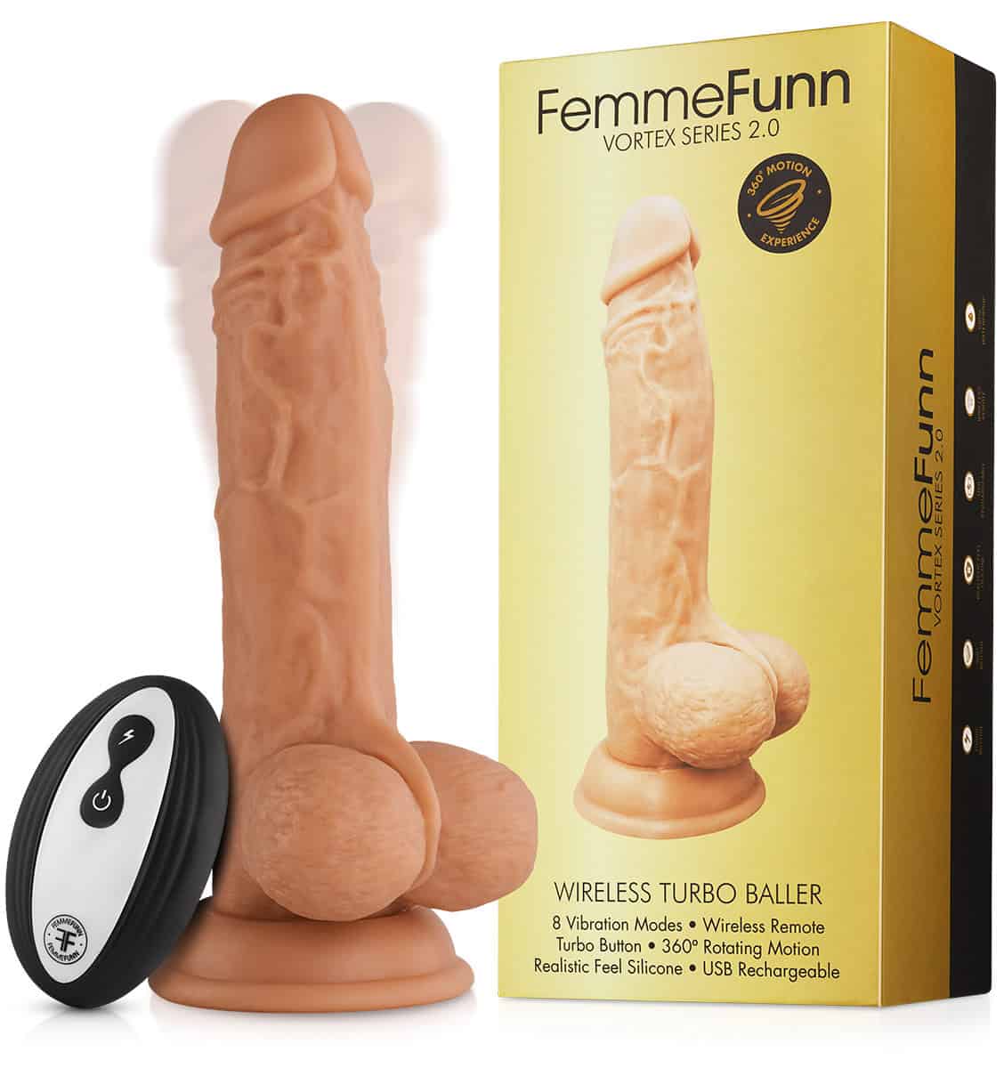 Buy a Femme Funn Wireless Turbo Baller  Cream vibrator.