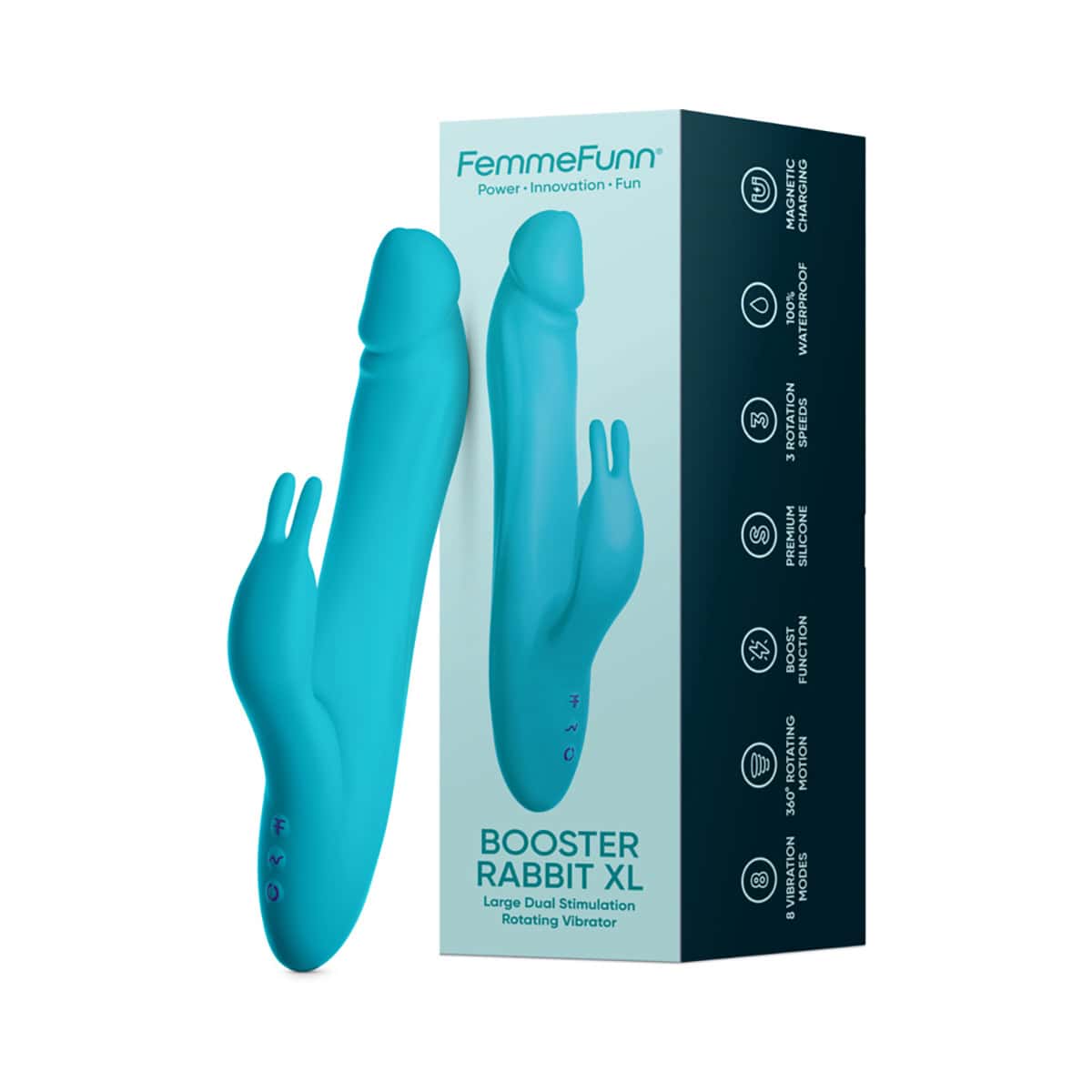 Top Rated Rabbit Vibrators Shop Online Buy a femmefunn booster rabbit xl turquoise vibrator.