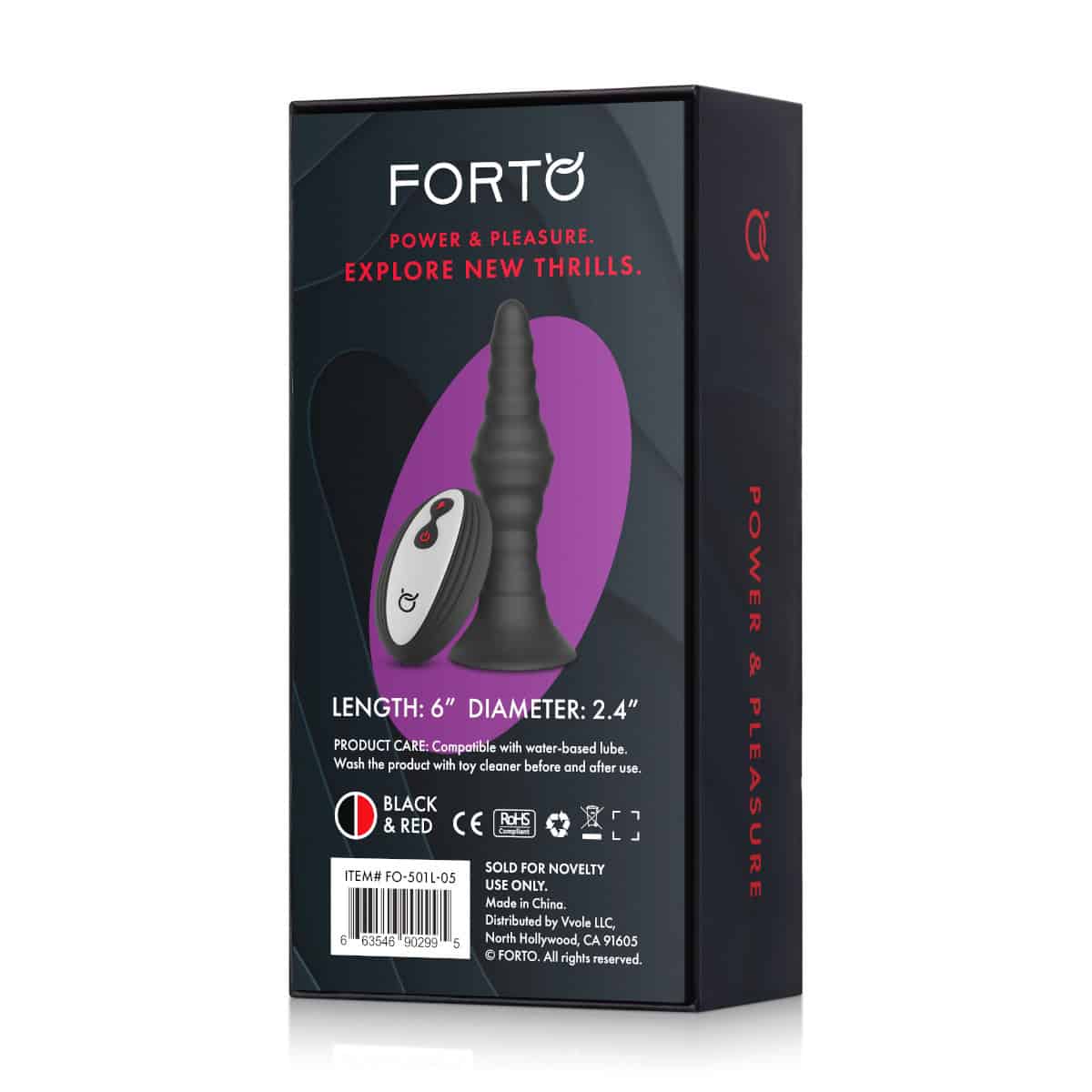 Forto Vibrating Large Remote Shop Online Buy a forto vibrating large remote ribbed plug vibrator.