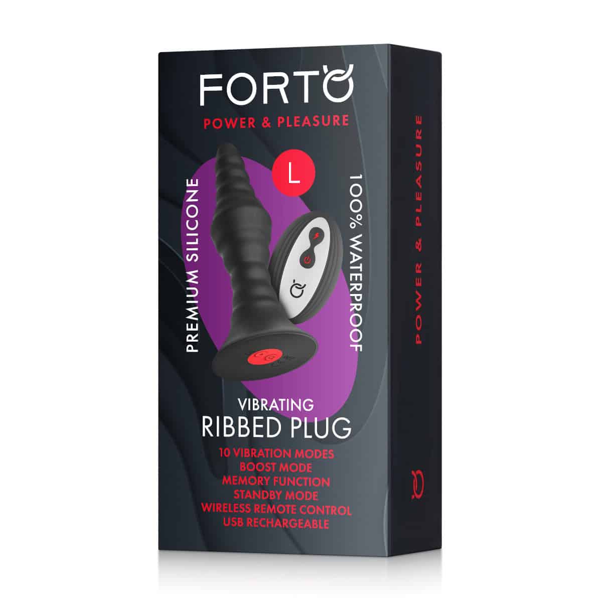 Forto Vibrating Large Remote Shop Online Buy a forto vibrating large remote ribbed plug vibrator.