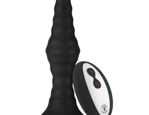 Buy a forto vibrating large remote ribbed plug vibrator.