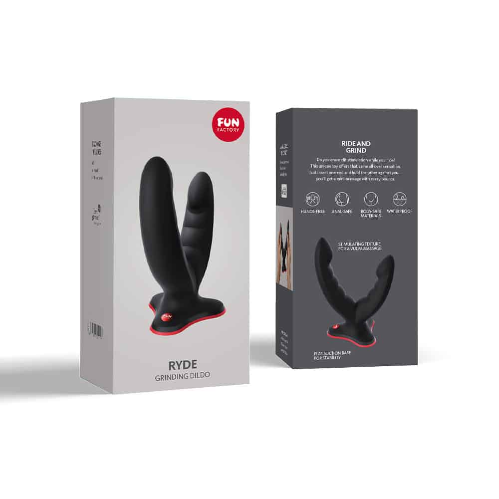 Fun Factory Ryde Dual Shop Online Buy a fun factory ryde dual stim dildo black vibrator.