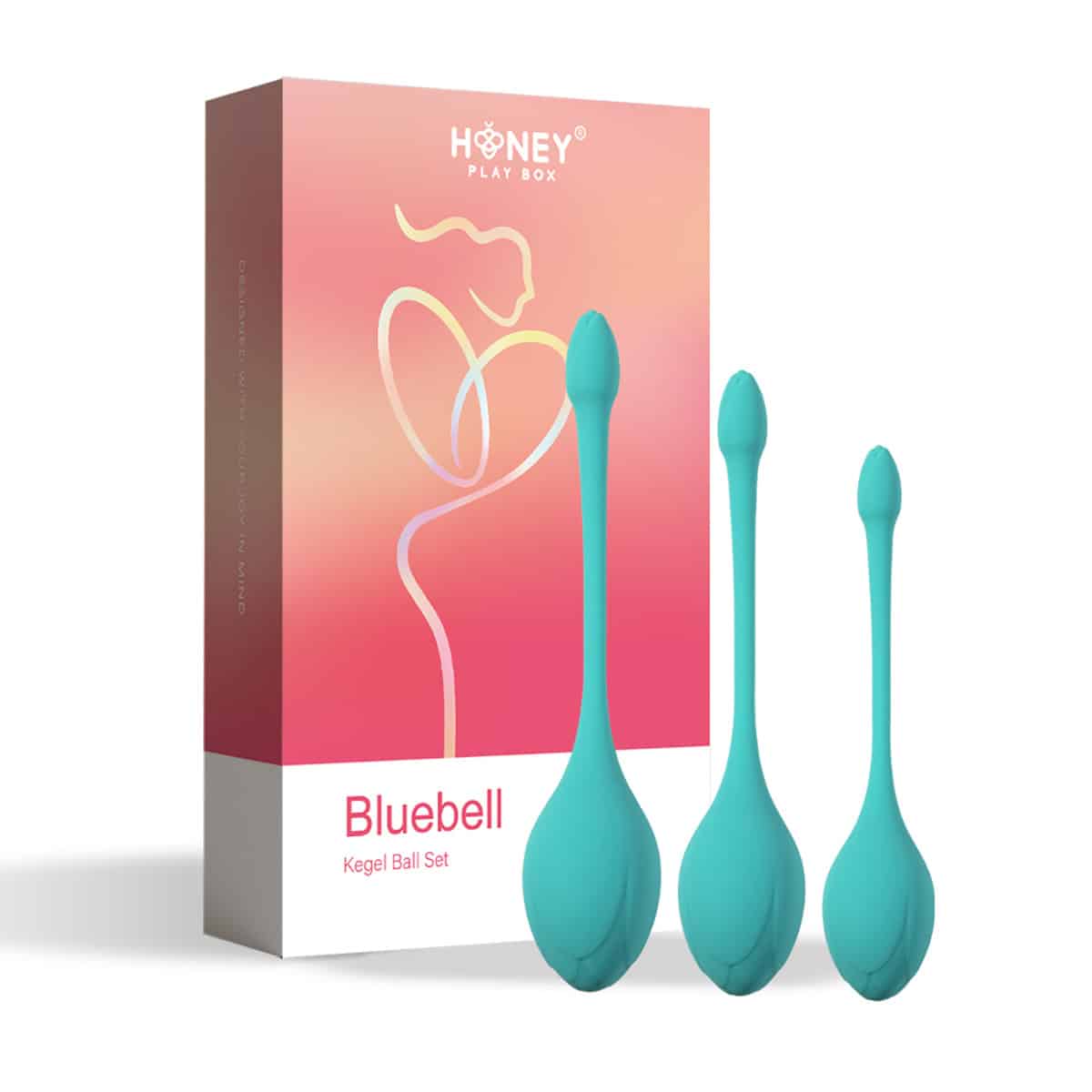Buy Honey Play Box Bluebell Floral Weighted Kegel Ball kegel exercise device for pelvic floor muscle strengthening.
