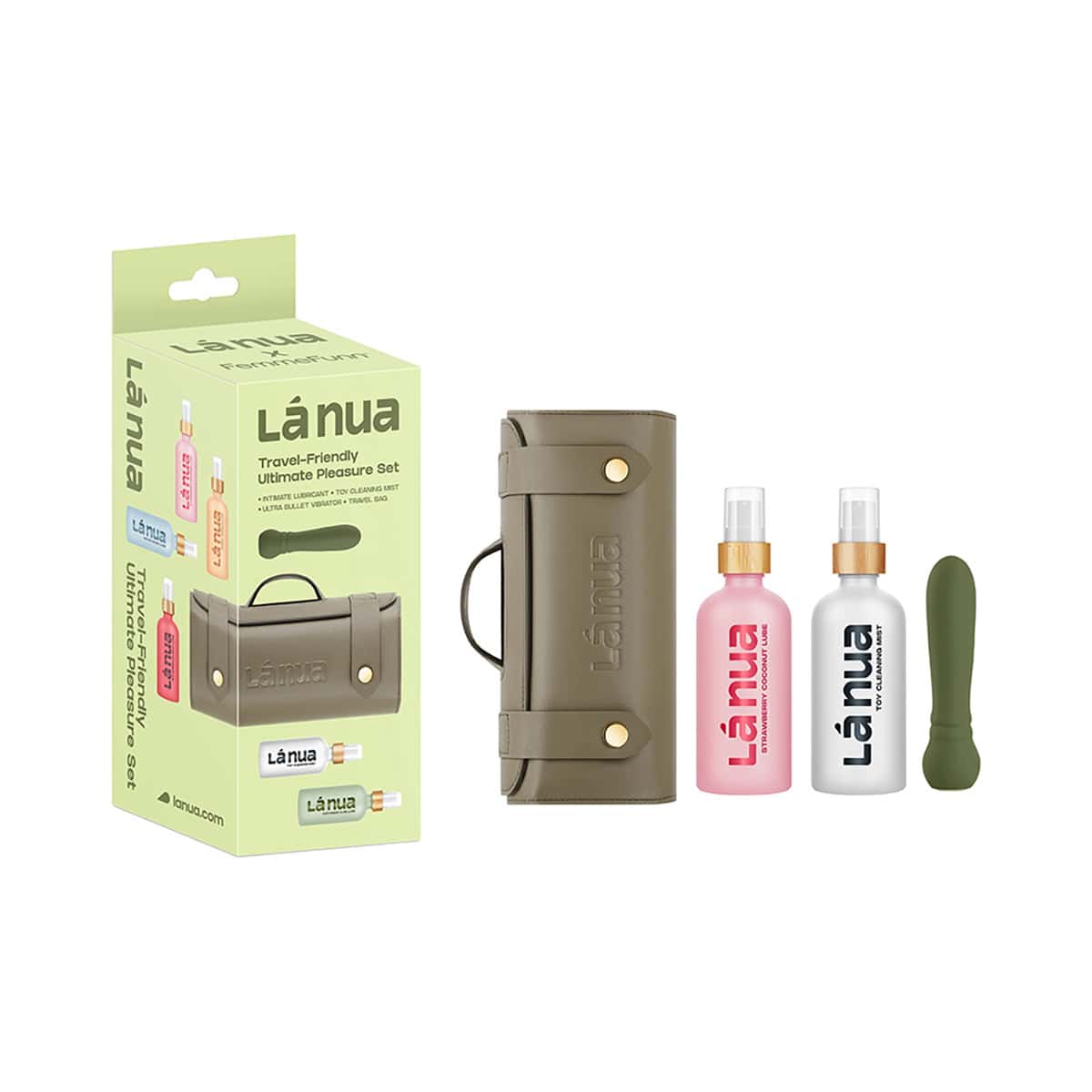 La Nua Gift Bag Shop Online Buy a la nua gift bag 2 ultra bullet + 100ml mist toy cleaner + 100ml strawberry coconut lube vibrator.