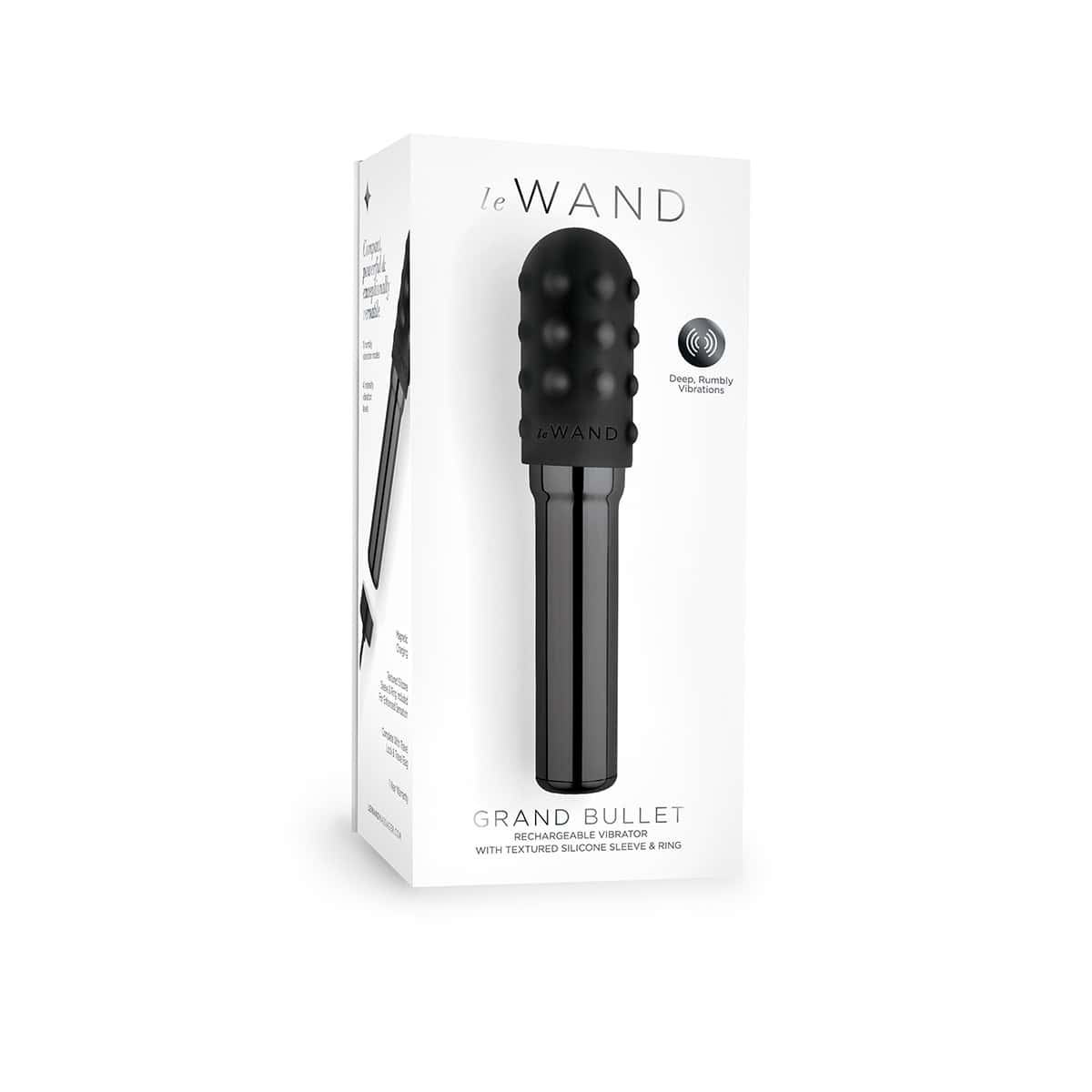Le Wand Chrome Grand Shop Online Buy a le wand chrome grand bullet black vibrator.