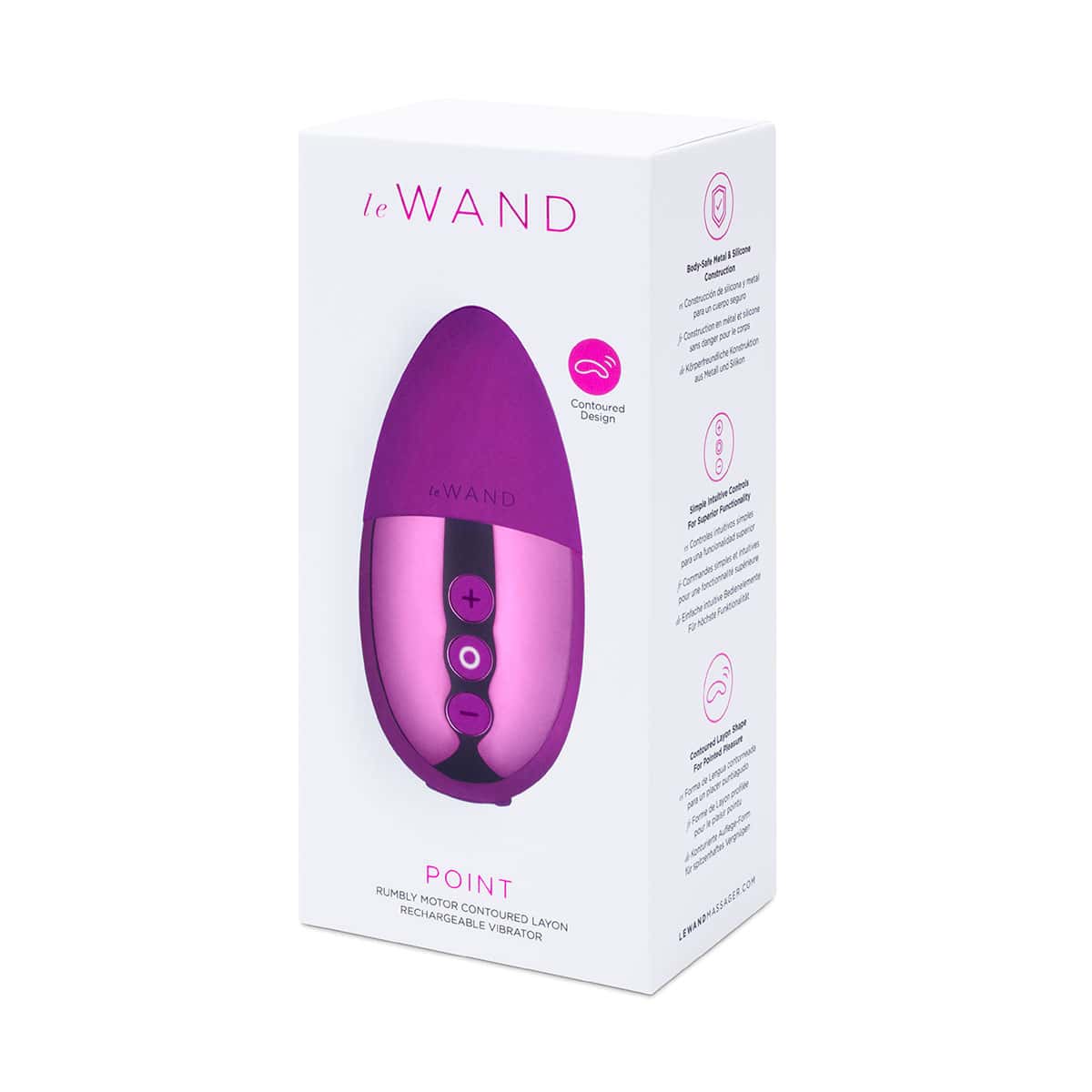 Le Wand Chrome Point Shop Online Buy a le wand chrome point dark cherry vibrator.