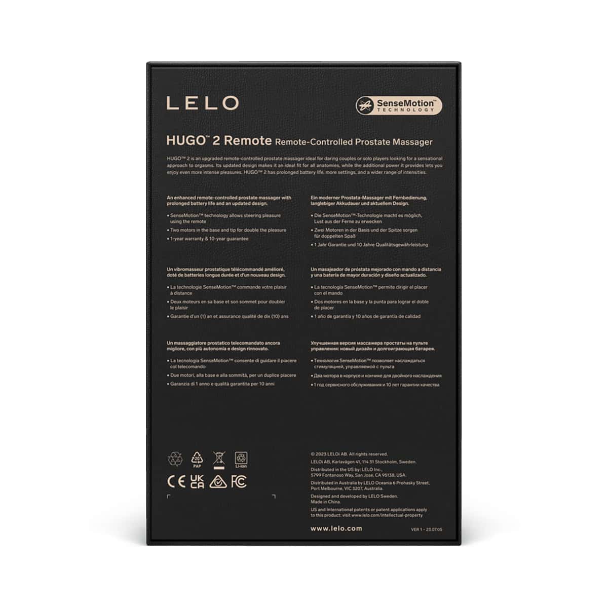 Lelo Hugo 2 With Shop Online Buy a lelo hugo 2 with remote black vibrator.