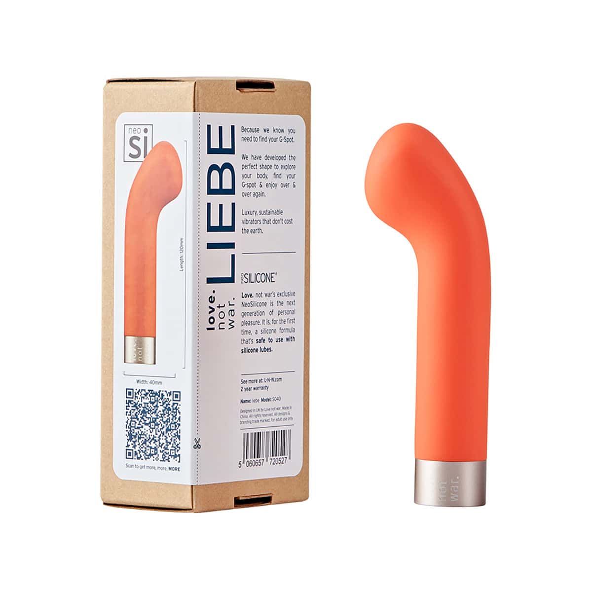 Buy a Love Not War Liebe Head  Orange vibrator.