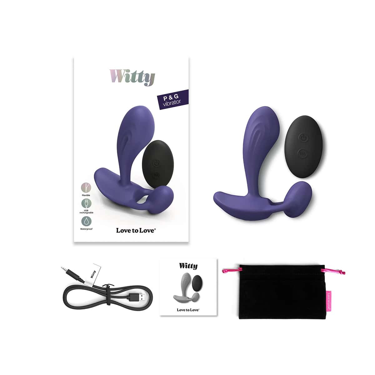 Love To Love Witty Shop Online P-spot vibrator midnight indigo vibrator.