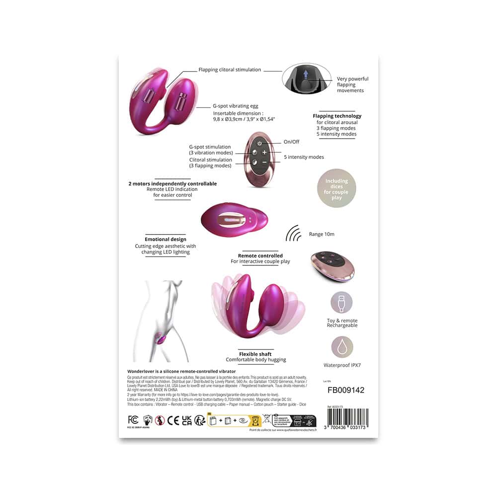 Love To Love Wonderlover Shop Online Buy a love to love wonderlover w/remote iridescent berry vibrator.