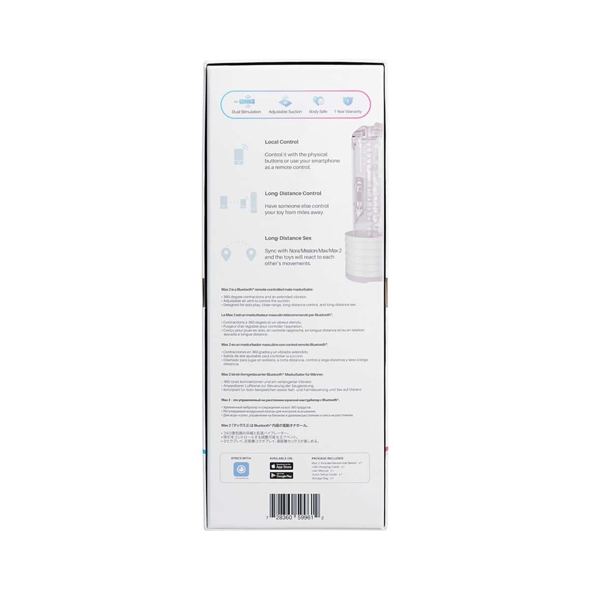 Lovense Max 2 Bluetooth Shop Online Buy a lovense max 2 bluetooth masturbator neutral sleeve vibrator.