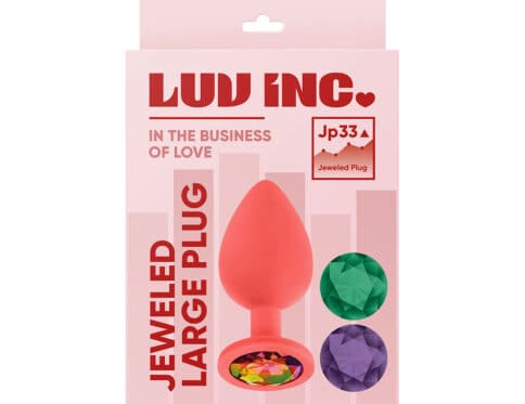 Buy a luv inc jeweled plug large  coral vibrator.