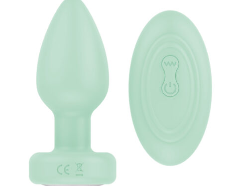 Buy a luv inc pr17: vibrating plug w/ remote green vibrator.