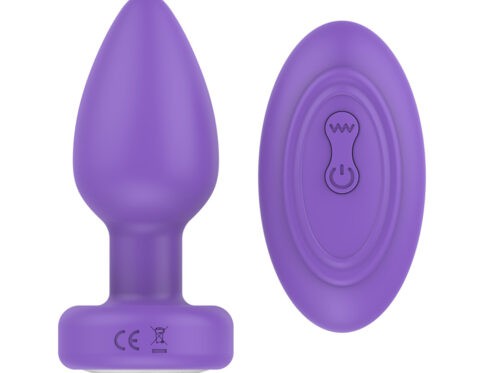 Buy a luv inc pr17: vibrating plug w/ remote purple vibrator.