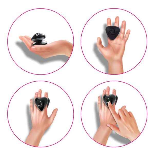 Buy a Mystim Heart's Desire eStim Lay On Vibrator Black vibrator.