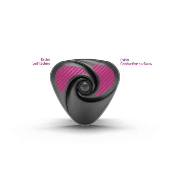 Buy a Mystim Heart's Desire eStim Lay On Vibrator Black vibrator.